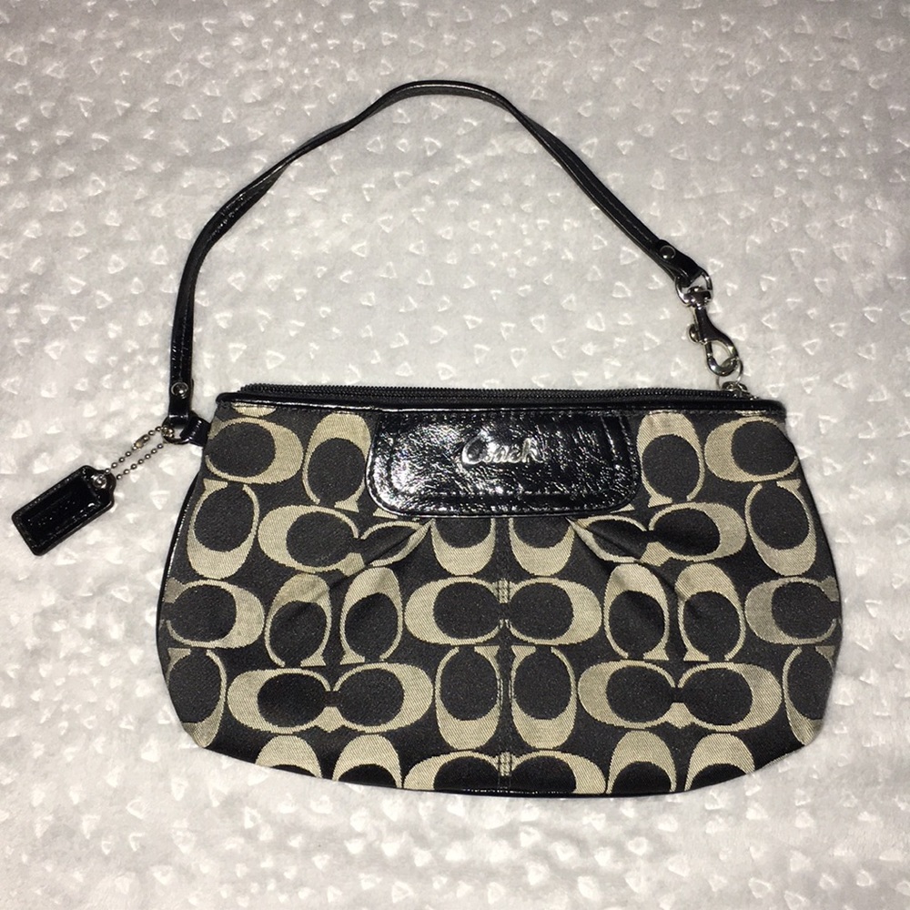 Mini Signature Coach Bag Purse Handbag 9” x 4” Wristlet